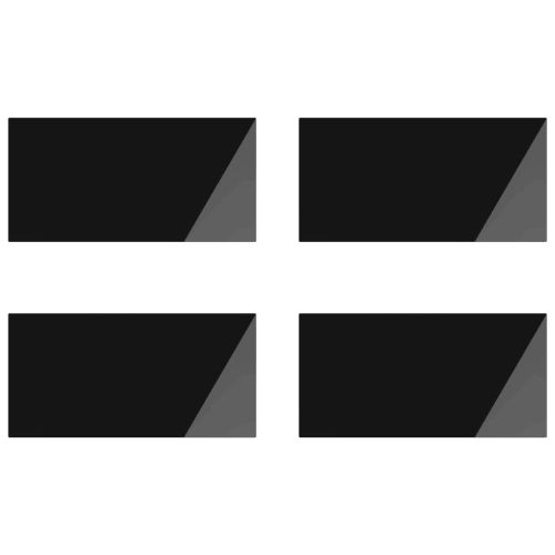 Топ за маса 4 pcs Черно Стъкло