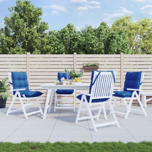 Възглавници за стол с ниска облегалка 4 бр кралскосин Оксфорд