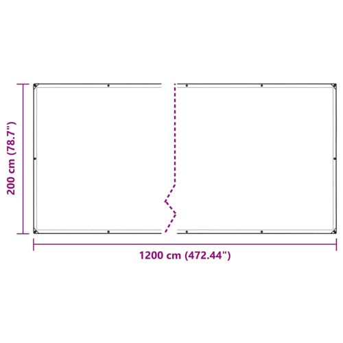 Прозрачен брезент с капси 2x12 m Полиетилен