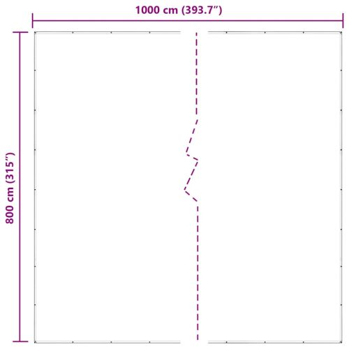 Прозрачен брезент с капси 8x10 m Полиетилен