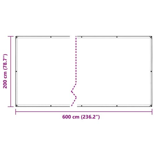 Прозрачен брезент с капси 2x6 m PVC