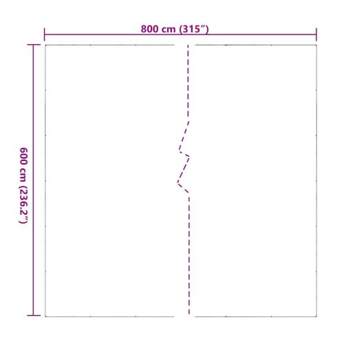 Прозрачен брезент с капси 6x8 m PVC