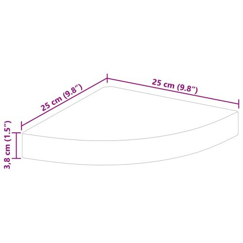 323903 Floating Corner Shelves 4 pcs Grey 25x25x3,8 cm MDF