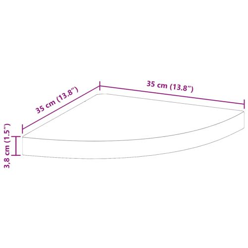 323907 Floating Corner Shelf High Gloss White 35x35x3,8 cm MDF