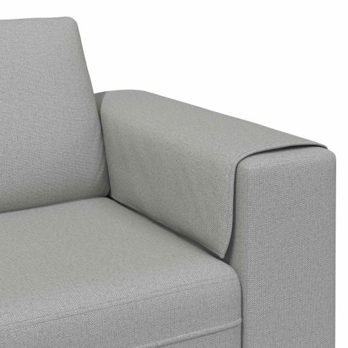 Диван за всекидневна 3 pcs Облачно сиво Полиестер