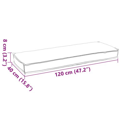 Комплект възглавници за палет 2 pcs Черно 120 x 40 x 8 см