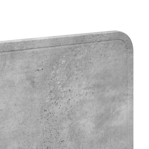 Облегалка за глава Циментено сиво 120 cm Инженерно дърво