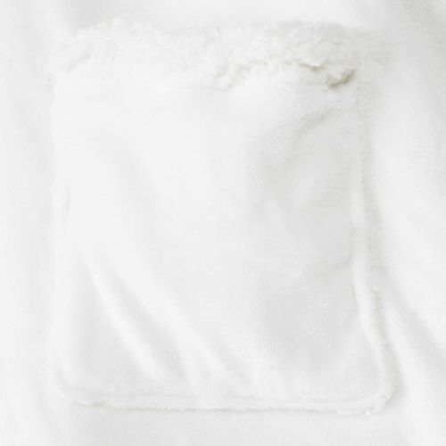 Одеяло с качулка Бяло M Флийс и фланел