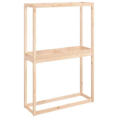 Стелаж за гуми, 120x40x180 см, борово дърво масив