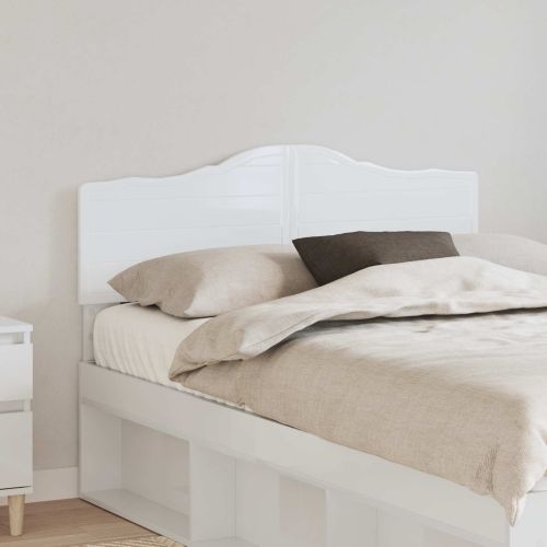 Облегалка за глава Гланц бяло 135 cm Инженерно дърво