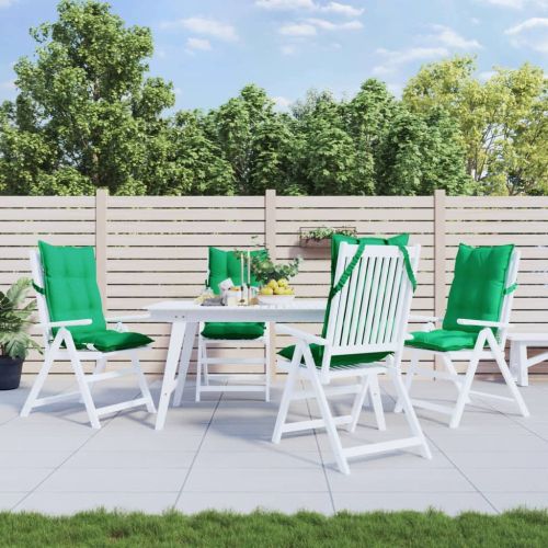 Възглавници за стол с висока облегалка 4 бр зелени Оксфорд плат