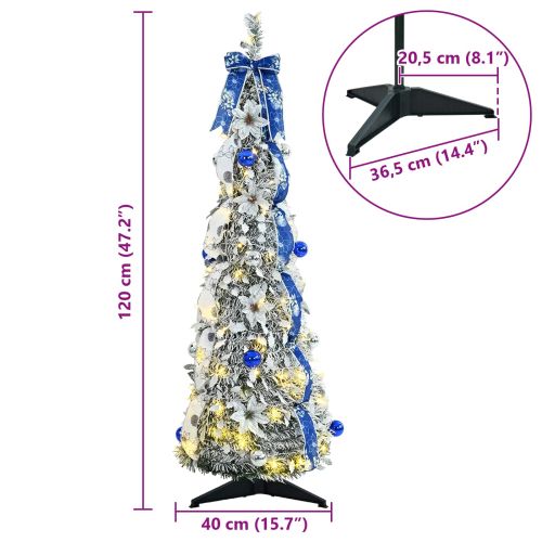 С изкуствено коледно дърво Бяло 120 cm ПВЦ