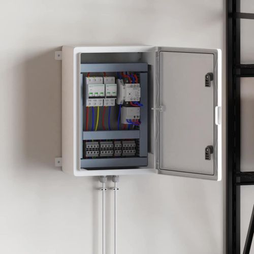 Контролен шкаф Сив 42 x 19,5 x 50 см ABS пластмаса