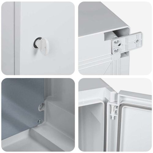 Контролен шкаф Сив 42 x 19,5 x 50 см ABS пластмаса