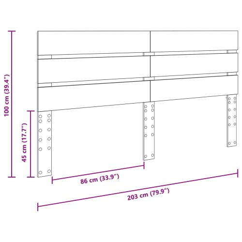 Облегалка за глава Дъб 200 cm Инженерно дърво