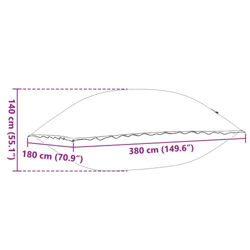 Зимна плувна възглавница Синьо 380 x 180 x 140 см ПВЦ