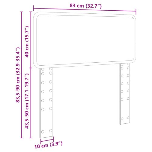 Облегалка за глава Гланц бяло 80 cm Инженерно дърво