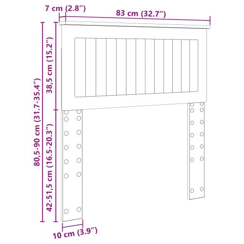 Облегалка за глава Димян дъб 80 cm Инженерно дърво