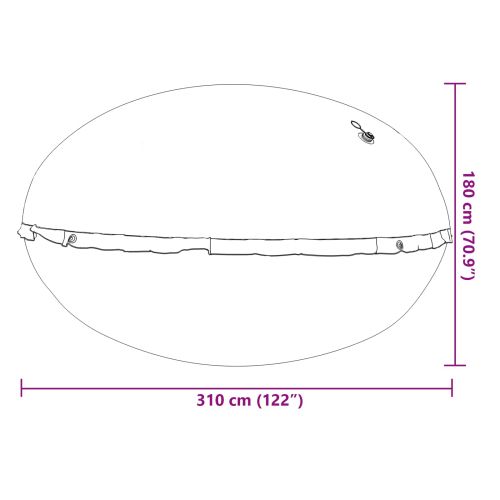 Зимна плувна възглавница Синьо Ø 310 x 180 см ПВЦ