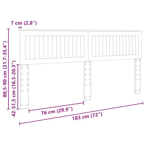 Облегалка за глава Циментено сиво 180 cm Инженерно дърво