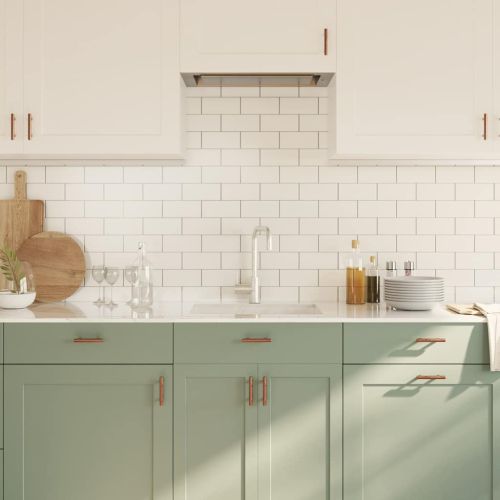 Дръжки за шкафове, 10 бр, бронз, 64 мм, неръждаема стомана