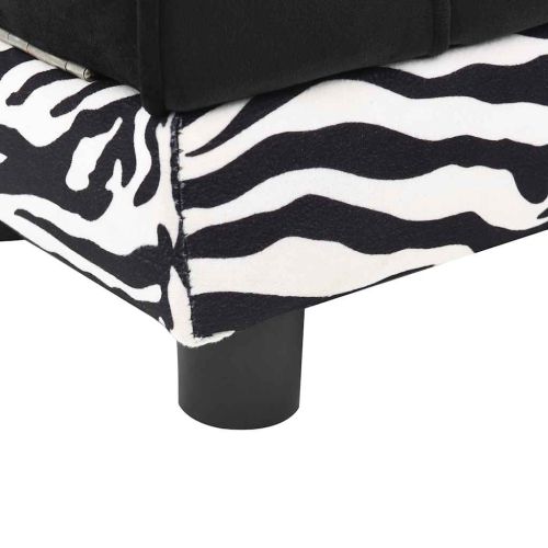 Кучешки диван, черен, 57x34x36 см, плюш