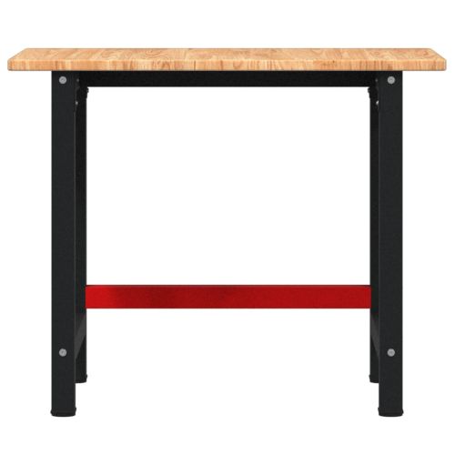 Работна маса светлокафяв 100x60x81,5 см дъб масив правоъгълна