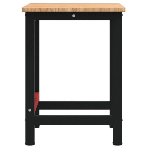 Работна маса светлокафяв 100x60x81,5 см дъб масив правоъгълна