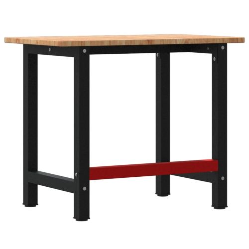 Работна маса светлокафяв 100x60x81,5 см дъб масив правоъгълна