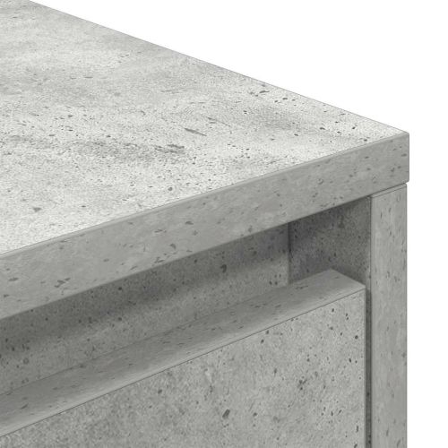 ТВ шкаф с LED осветление, бетонно сив, 193,5x41x50 см