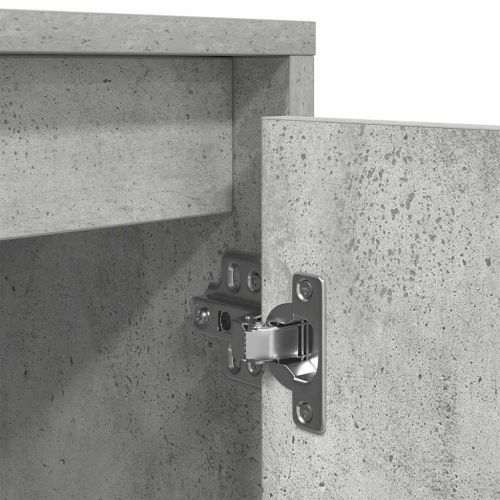 ТВ шкаф с LED осветление, бетонно сив, 193,5x41x50 см