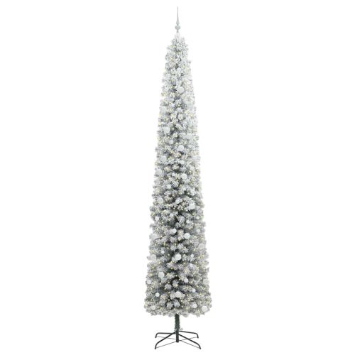 С изкуствено коледно дърво с 300 LED светодиода Зелен 270 cm