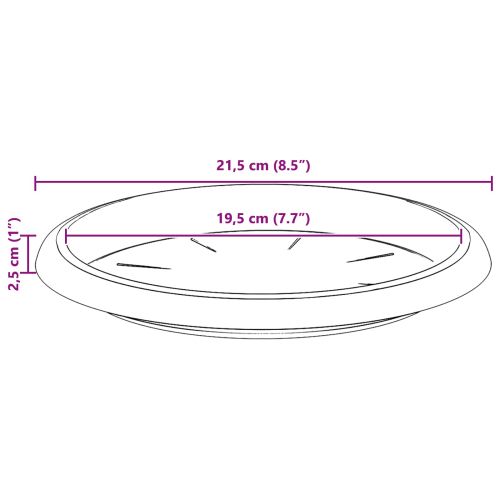 Саксии за растения 6 pcs Червено тухла Ø 30 x 25 см Пластмаса