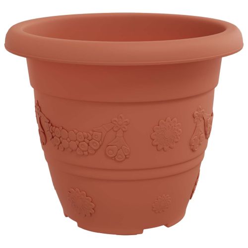 Саксии за растения 24 pcs Червено тухла Ø 22 x 18 см Пластмаса