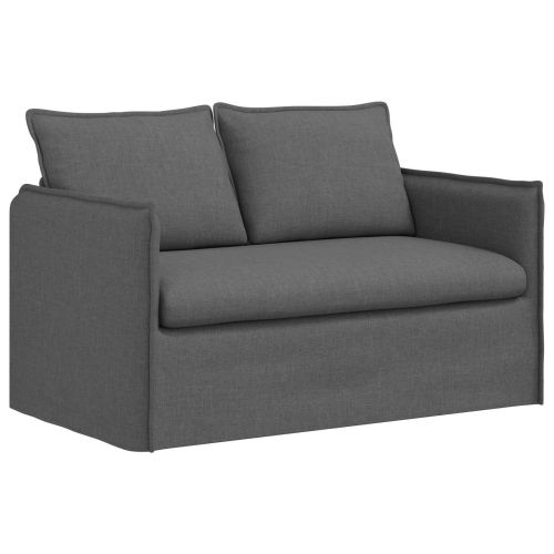 Комплект дивани 2 pcs Тъмносиво 136 x 82 x 85 см Текстил