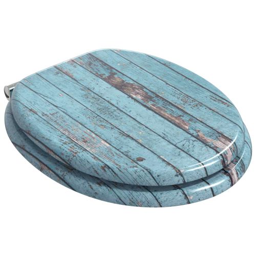 Мека затваряща се тоалетна седалка 2 pcs Синьо 44 x 38 см ПДЧ