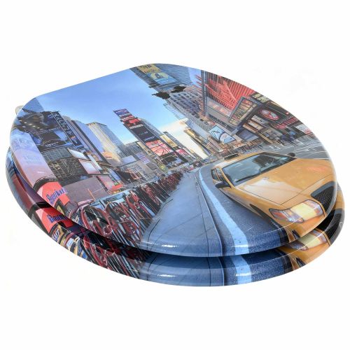 Мека затваряща се тоалетна седалка 2 pcs Многоцветен 44 x 38 см