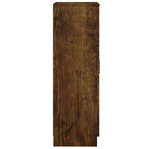 Шкаф за обувки, опушен дъб, 55x35x108 см, инженерно дърво