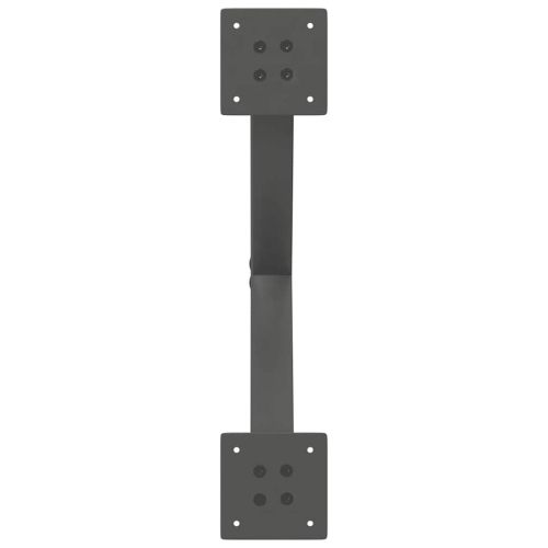 Крака за масичка за кафе, X-образни, 2 бр., антрацит, 50x(30-31) см, стомана