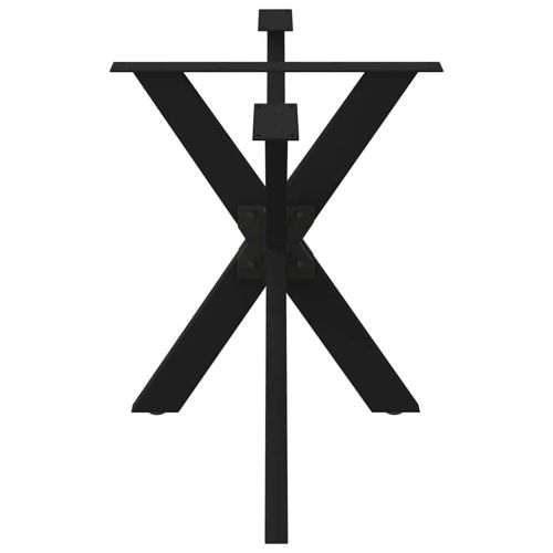 Крак за трапезна маса, форма на паяк, черен, 120x68x(72-73) см, стомана