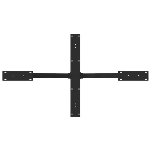 Крак за трапезна маса, форма на паяк, черен, 120x68x(72-73) см, стомана