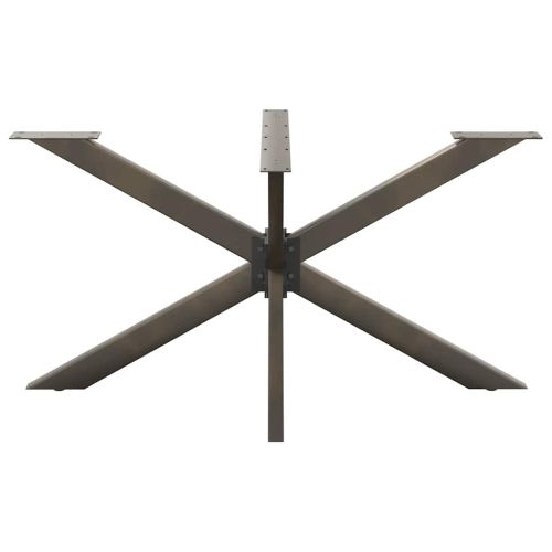 Крак за трапезарна маса, форма на паяк, черен, 150x78x(72-73) см, стомана