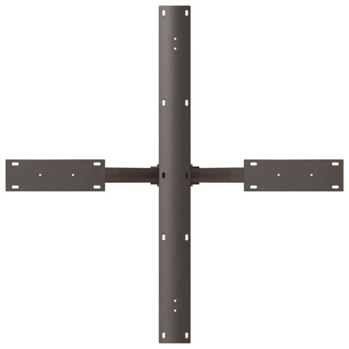 Крак за трапезна маса, форма на паяк, черен, 85x85x(72-73) см, стомана