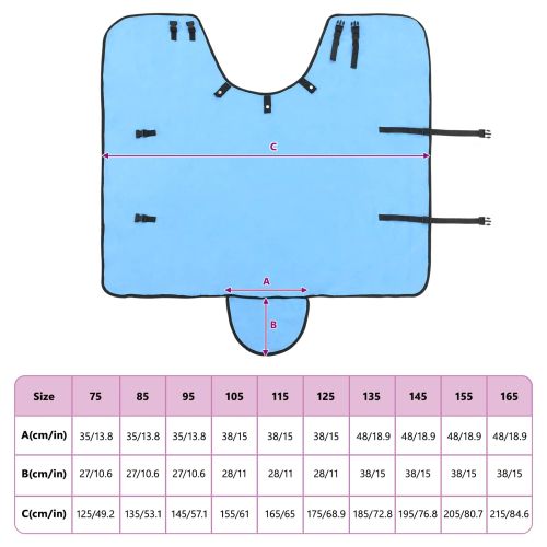 Конско одеяло Пълно аквамариново 75 cm Полиестер