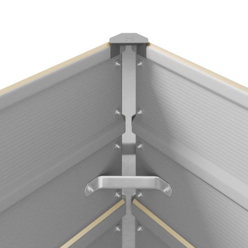 Кашпа Слонова кост 480 x 100 x 45 см Галванизирана стомана