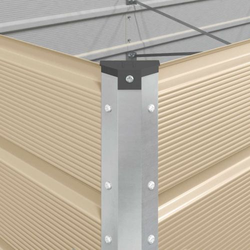 Кашпа Слонова кост 580 x 100 x 45 см Галванизирана стомана