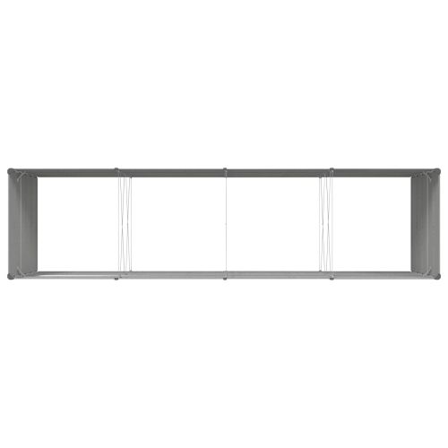 Кашпа Светлосиво 195 x 100 x 45 см Галванизирана стомана