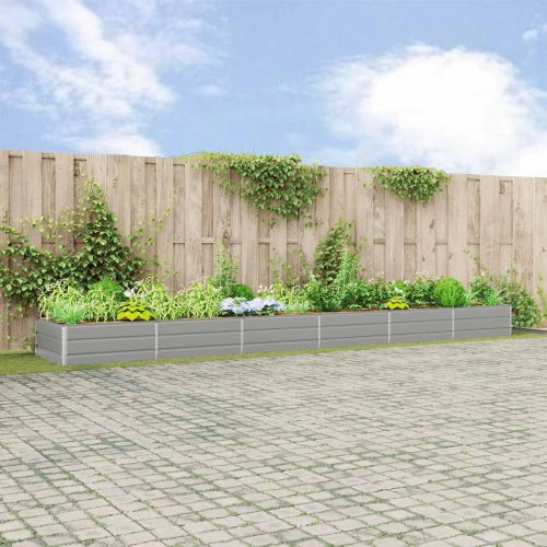 Кашпа Светлосиво 195 x 100 x 45 см Галванизирана стомана