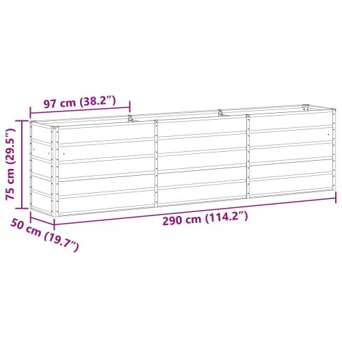 Кашпа Антрацит 480 x 50 x 45 см Галванизирана стомана