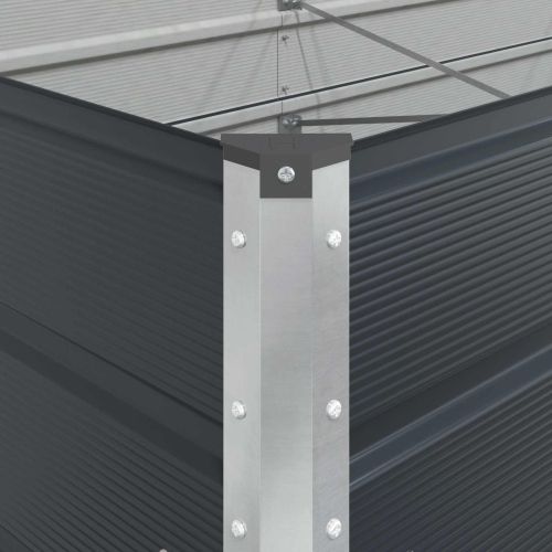 Кашпа Антрацит 195 x 100 x 45 см Галванизирана стомана